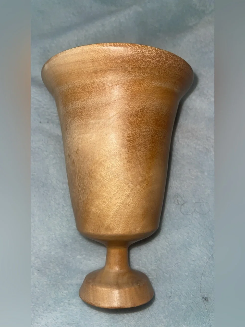 Rob Gustafson Hand Turned Camphor Wood Pedestal Vase Goblet 2012